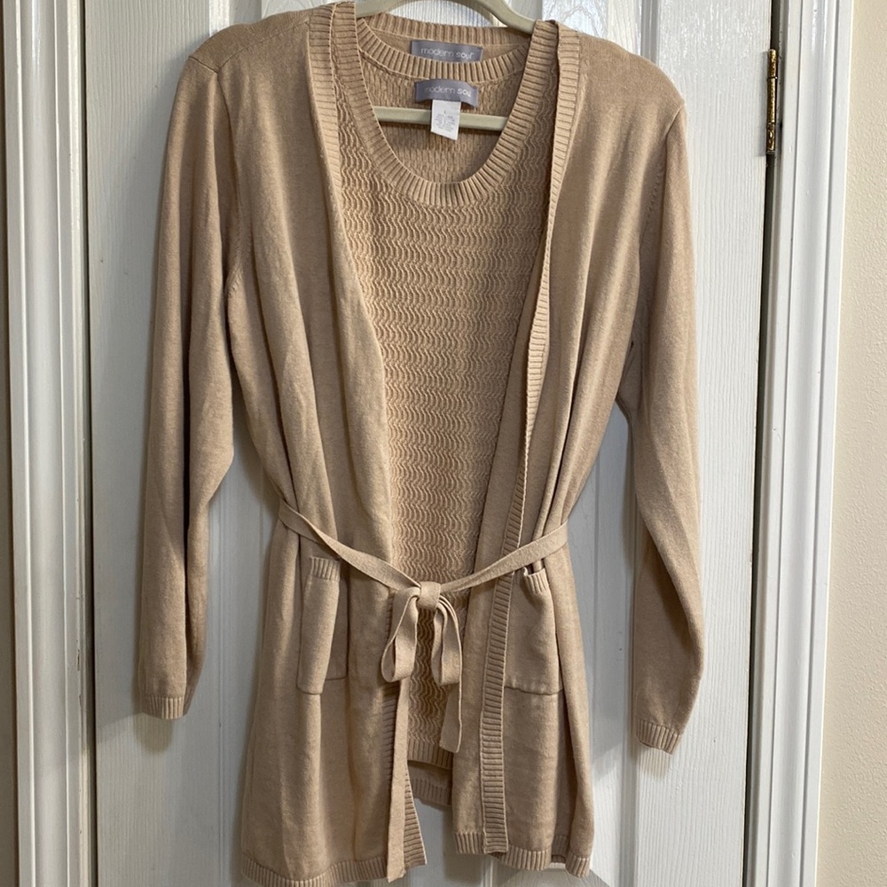 Modern Soul Tan Women's Cardigan Sweater